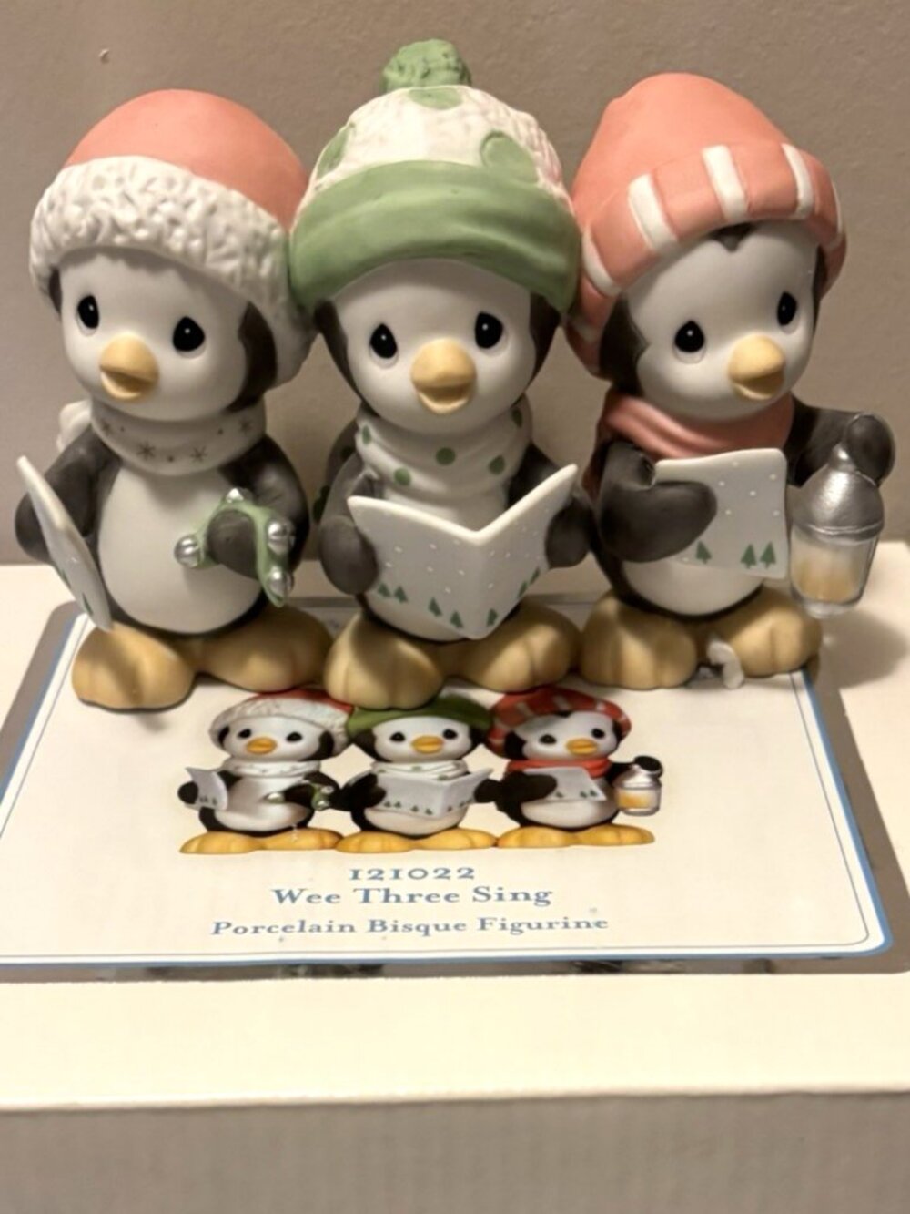 Precious Moments Wee Three Sing Christmas Penguins Figurine 121022 New in Box